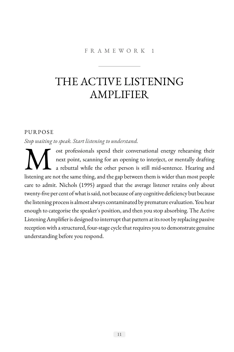 Page 11: Framework 1, The Active Listening Amplifier
