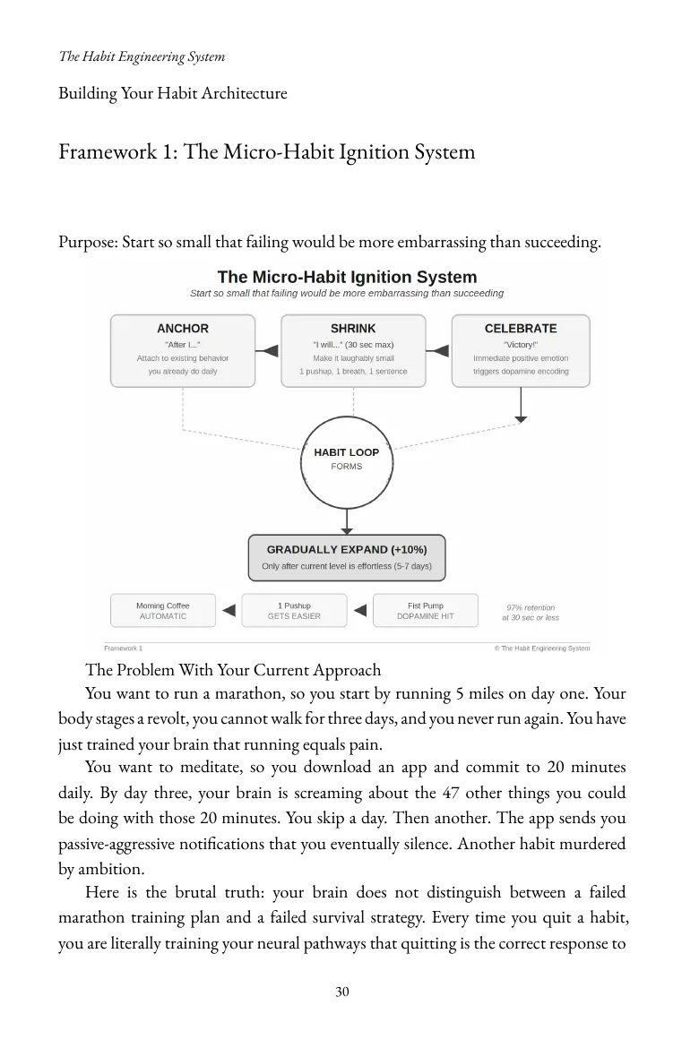Page 30: Framework 1, The Micro-Habit Ignition System